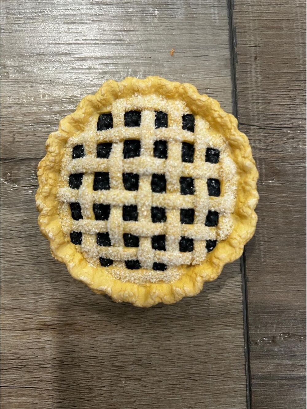 Longaberger Pottery Collector's Club FAUX BLUEBERRY PIE Miniature